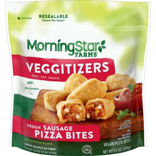 NaN Veggitizers Pizza Bites, Meatless Sausage