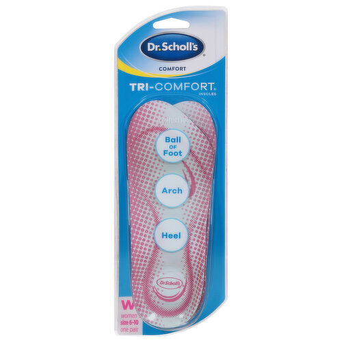 Dr. Scholl's Tri-Comfort Insoles, Comfort, Women's, Size 6-10