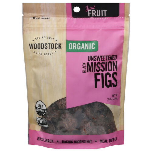 Woodstock Figs, Organic, Mission, Black, Unsweetened