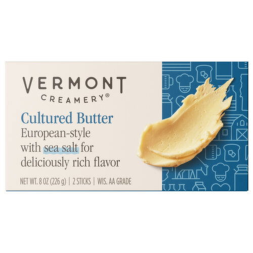 Vermont Creamery Cultured Butter with Sea Salt Sticks
