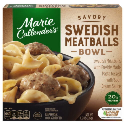 Marie Callender's Swedish Meatballs Bowl Frozen Meal