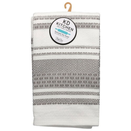 KD Kitchen Tea Towel, Textured, Graphite