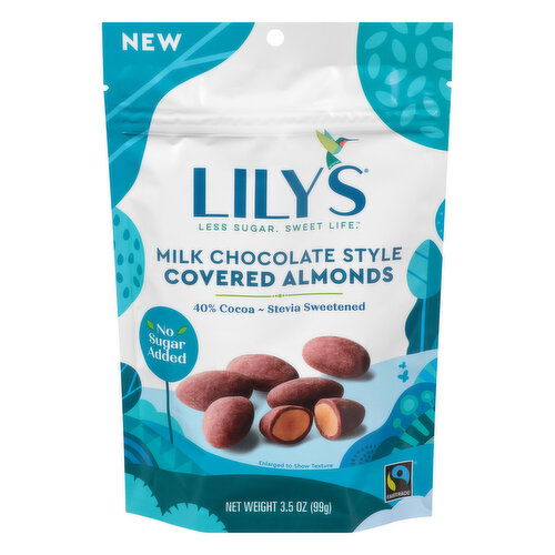 Lily's 40% Cocoa Milk Chocolate Style Covered Almonds