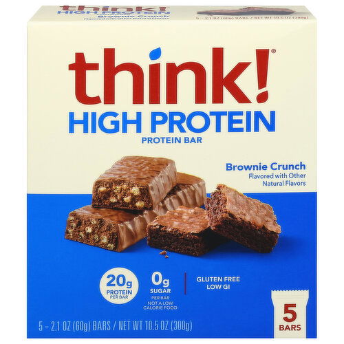 Think! Protein Bar, High Protein, Brownie Crunch