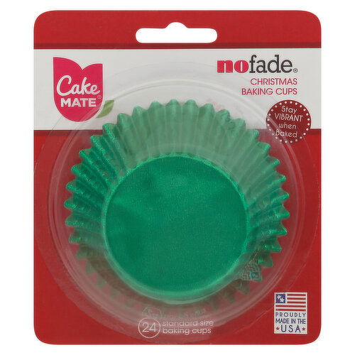 Cake Mate No Fade Baking Cups, Christmas, Metallic Green