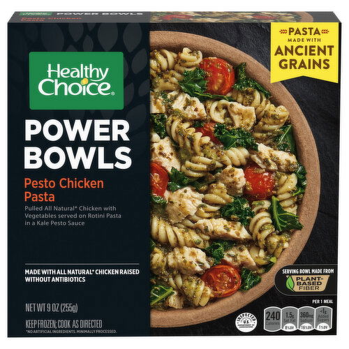 Healthy Choice Pasta, Pesto Chicken, Power Bowls