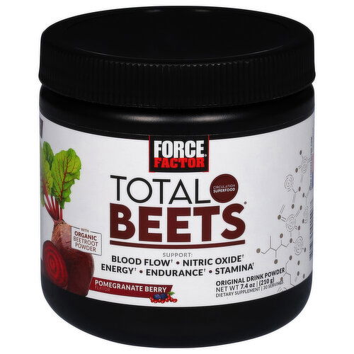 Force Factor Total Beets Drink Powder, Original, Pomegranate Berry