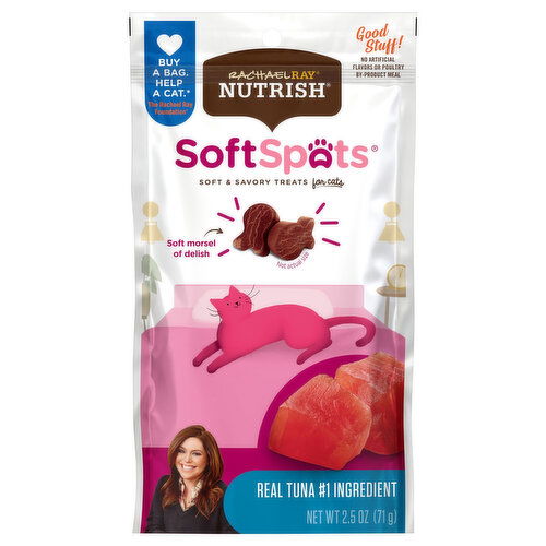 Rachael Ray Nutrish Soft Spots Treats for Cats, Real Tuna