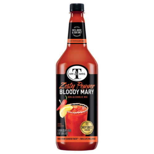 Mr & Mrs T Non-Alcoholic Mix, Bloody Mary, Zesty Pepper