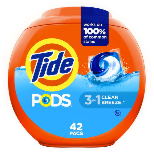 Tide PODS laundry detergent pacs, Clean Breeze Scent