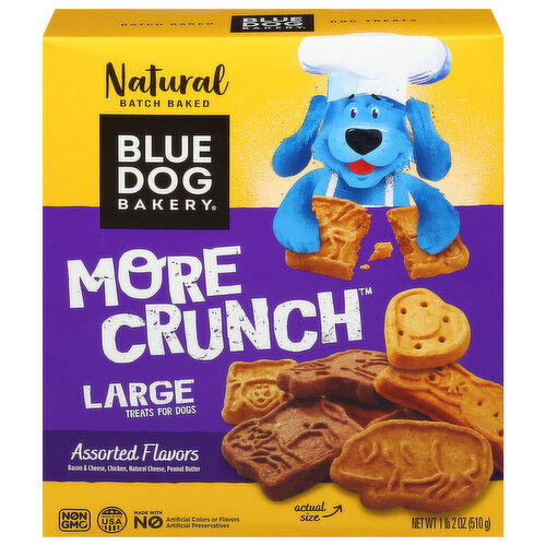 Blue Dog Bakery More Crunch Treats for Dogs, Assorted Flavors, Large