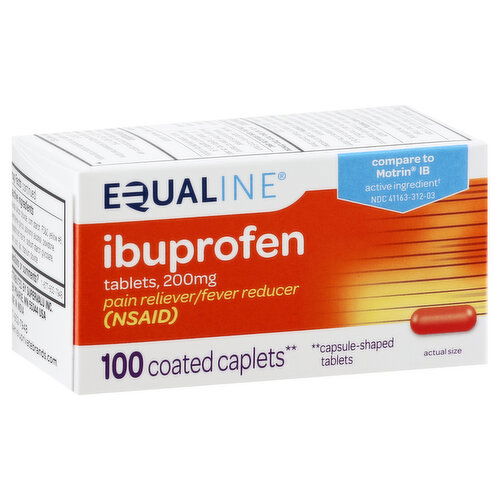 Equaline Ibuprofen, 200 mg, Coated Caplets