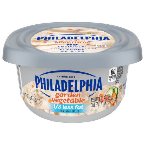 Philadelphia Cream Cheese, Reduced Fat, Garden Vegetable