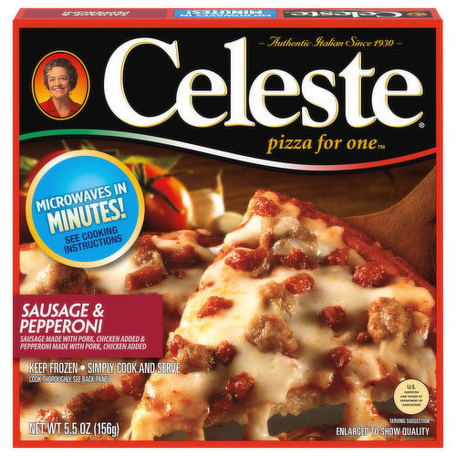 Celeste Pizza for One Pizza, Sausage & Pepperoni