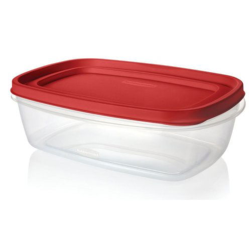 Rubbermaid Rectangle Container, Easy Find Lids, 8.5 Cup