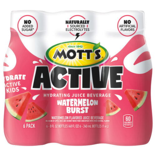 Mott's Juice Beverage, Watermelon Burst, 6 Pack