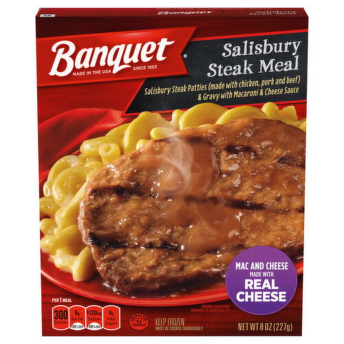 Banquet Salisbury Steak with Mac and Cheese, Frozen Meal