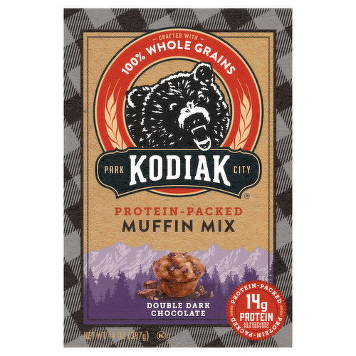 Kodiak Muffin Mix, Protein-Packed, Double Dark Chocolate