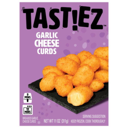 Tastiez Breaded Garlic Cheese Curds, 11 oz (Frozen Appetizers)