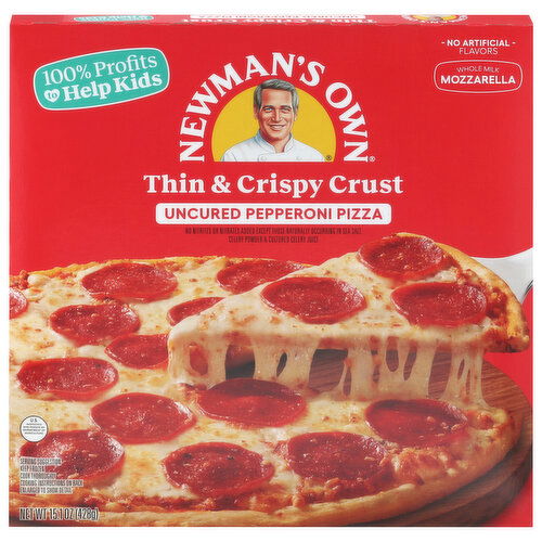 Newman's Own Pizza, Thin & Crispy Crust, Uncured Pepperoni