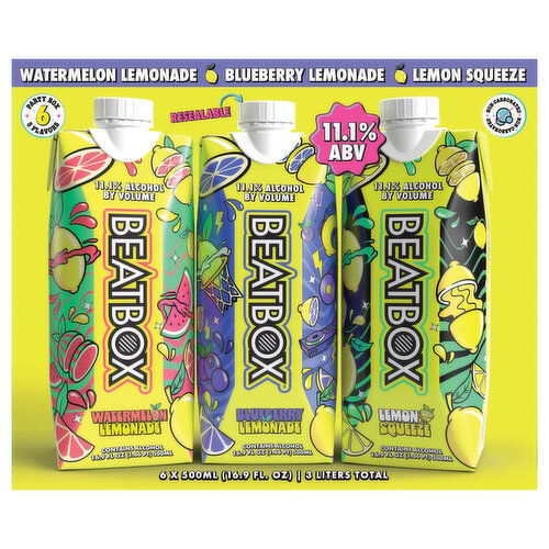 Beatbox Watermeon Lemonade/Blueberry Lemonade/Lemon Squeeze Wine