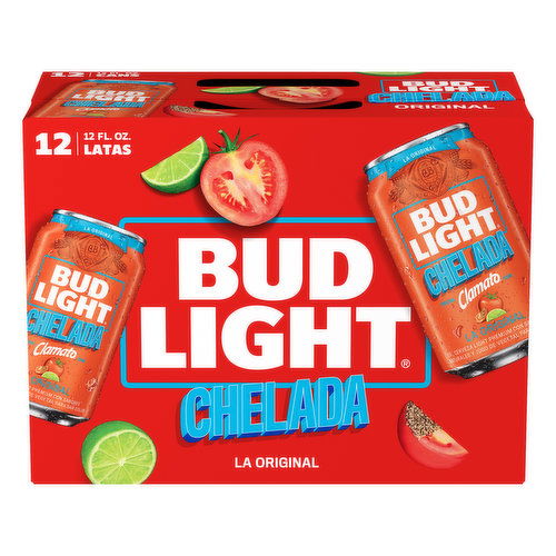 Bud Light Beer, Lager, Premium Light, Chelada, Original