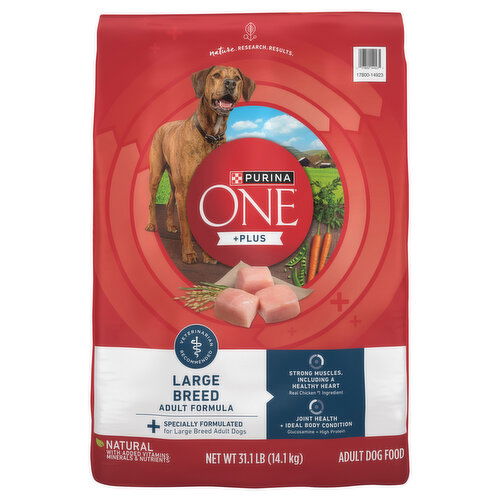 Purina One +Plus Dog Food, Natural, Adult Formula, Large Breed