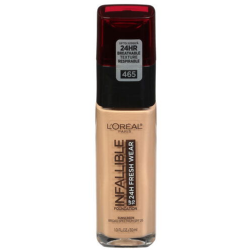 L'Oreal Infallible Foundation, Sand 465, Broad Spectrum SPF 25