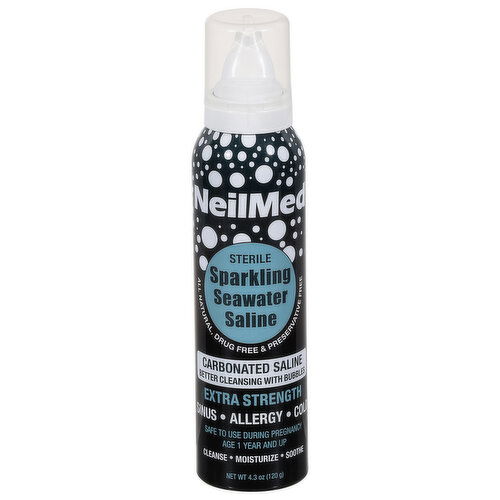 NeilMed Sparkling Seawater Saline, Sterile, Extra Strength