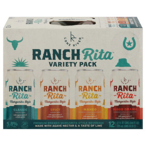 Lone River Ranch Rita Beer, Margarita Style, Variety Pack