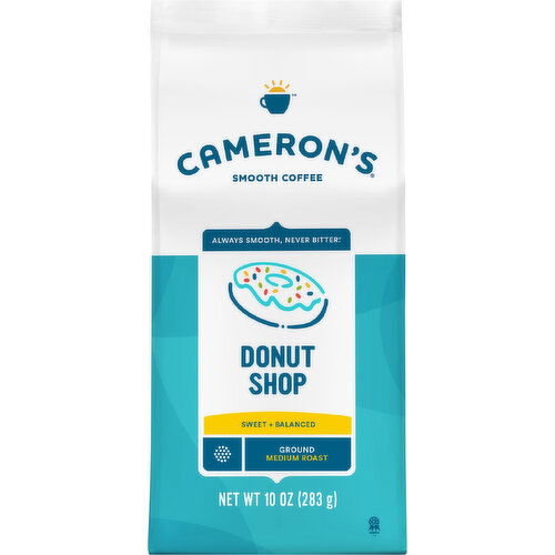 Cameron's Coffee Bag, Donut Shop Blend Medium Roast Ground Coffee