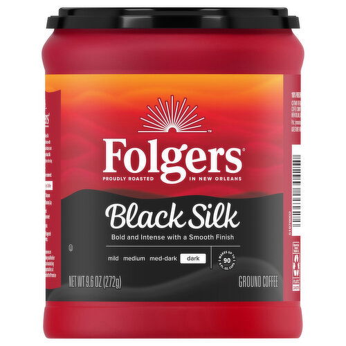 Folgers Coffee, Ground, Dark, Black Silk