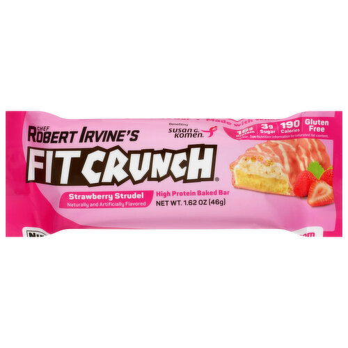 FitCrunch High Protein Strawberry Strudel Baked Bar