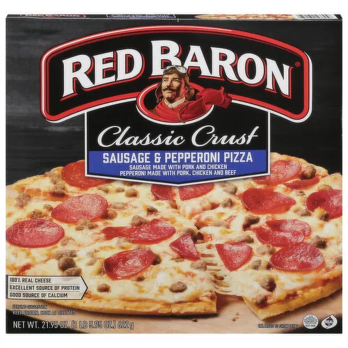 Red Baron Pizza, Classic Crust, Sausage & Pepperoni