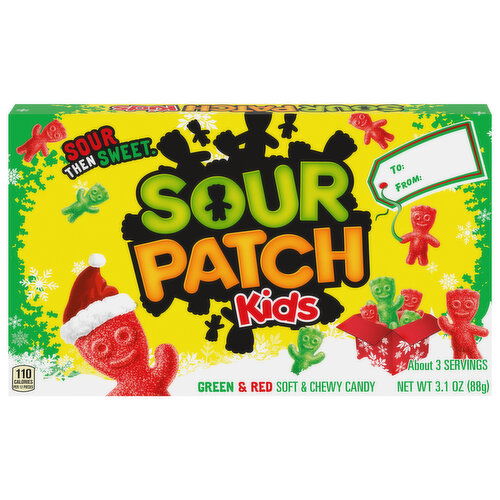 Sour Patch Kids Candy, Soft & Chewy, Green & Red