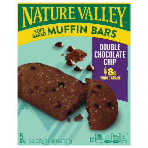 Nature Valley Muffin Bars, Double Chocolate Chip, Soft Baked