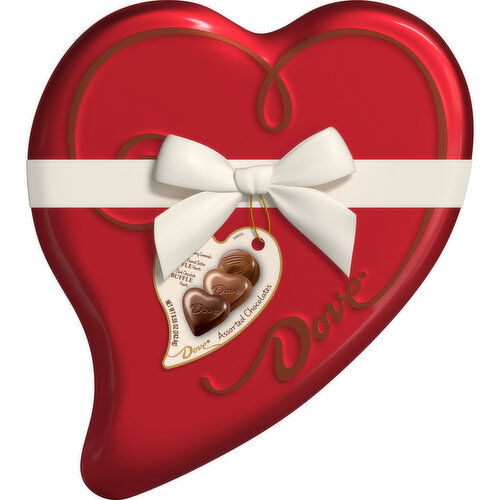 Dove DOVE Assorted Chocolate Truffles Valentine's Day Candy Heart Gift, 8.55 Oz Tin