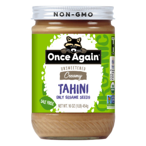 Once Again Tahini, Organic, Creamy, Unsweetened