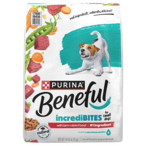 Beneful IncrediBites For Small Dogs Natural Adult Specialized Nutrition with Farm-Raised Beef Food for Dogs