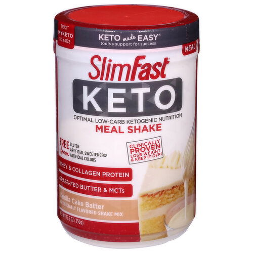 SlimFast Keto Shake Mix, Vanilla Cake Batter