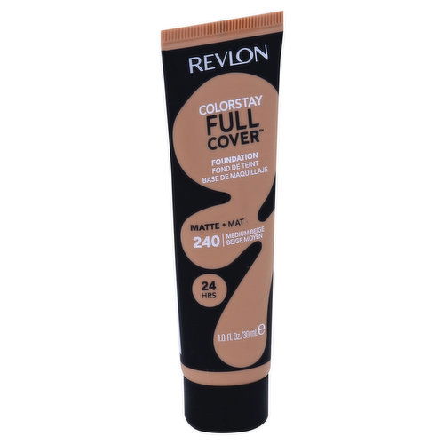 Revlon ColorStay Full Cover Foundation, Matte, Medium Beige 240