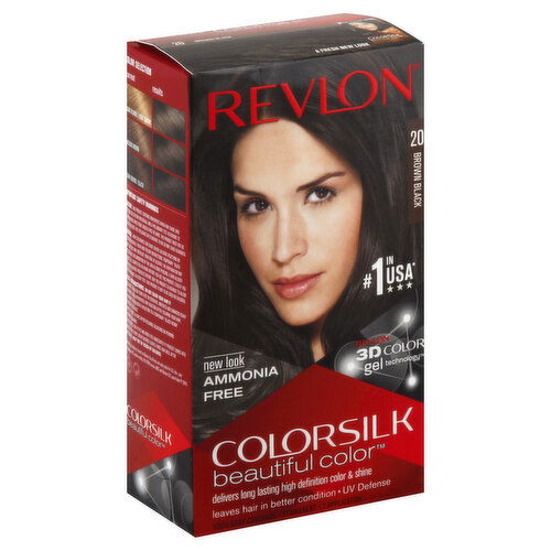 Revlon Beautiful Color Permanent Haircolor, Brown Black 20