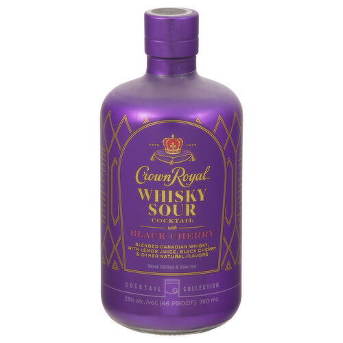 Crown Royal Whisky Sour Cocktail, with Black Cherry