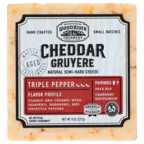 Wood River Creamery Cheese, Triple Pepper, Cheddar Gruyere