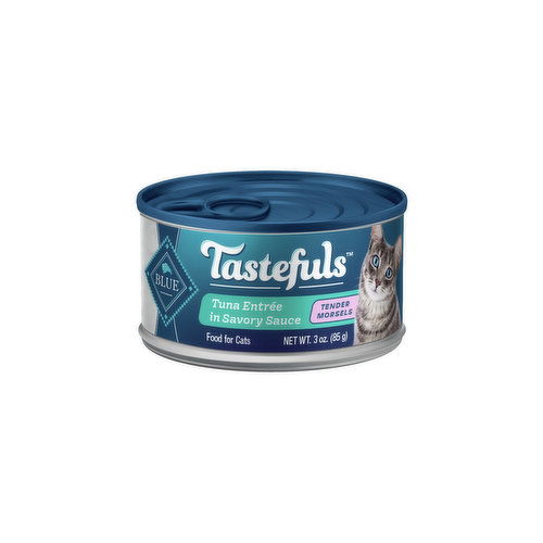 Blue Buffalo BLUE Tastefuls Natural Tender Morsels Wet Cat Food, Tuna Entrée