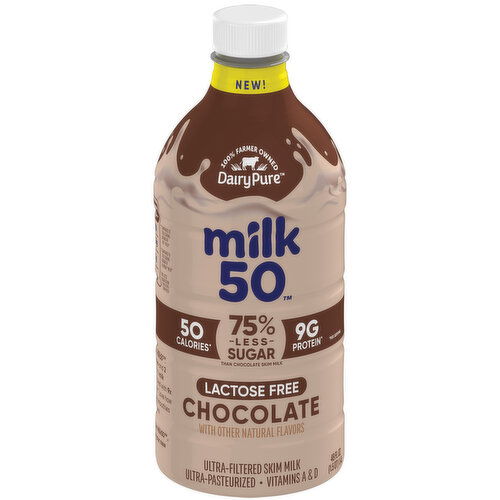 DairyPure Milk 50 Milk50 Chocolate Lactose Free Skim Milk