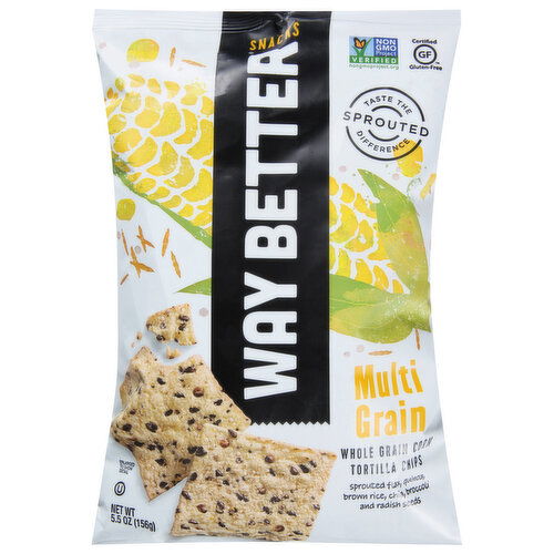Way Better Snacks Tortilla Chips, Multi Grain, Whole Grain Corn