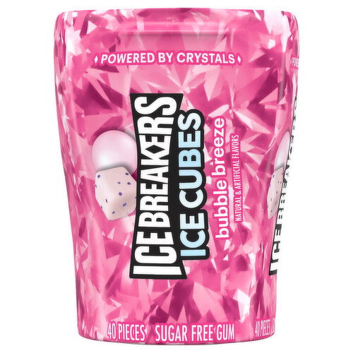 Ice Breakers Ice Cubes Gum, Sugar Free, Bubble Breeze