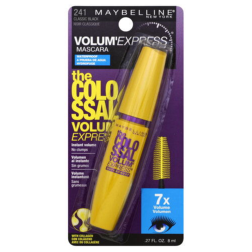 maybelline The Colossal Mascara, Waterproof, Classic Black 241