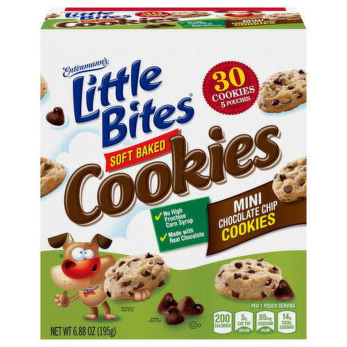 Entenmann's Entenmann's Little Bites Soft Baked Mini Chocolate Chip Cookies, 5 count, 6.88 oz